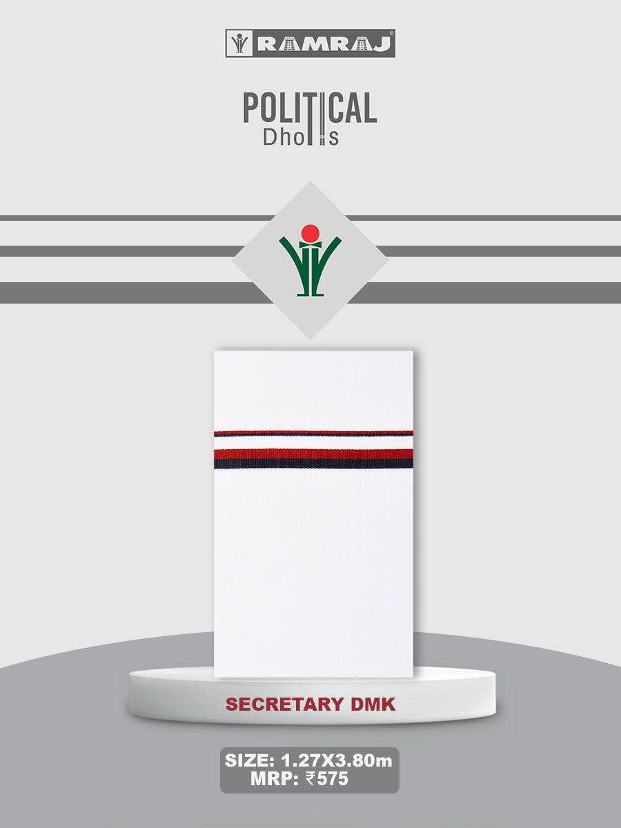 Cotton Political Dhoti - Secretary DMK