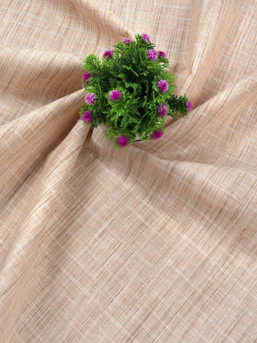 Cotton Colour Stripe Shirt Fabric Brown & Sandal High Style