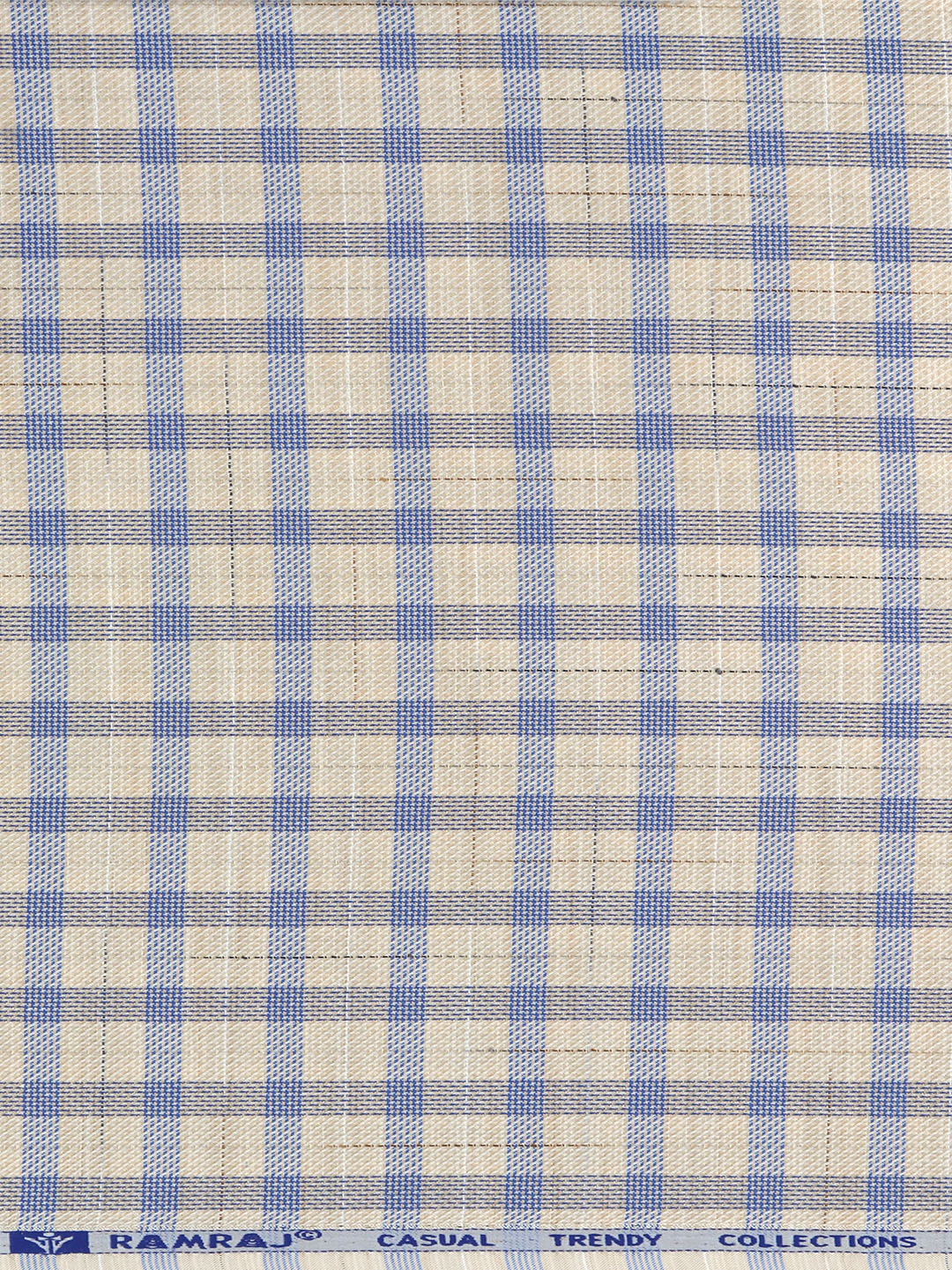 Men Cotton Rich Checked Shirt Fabric Sandal with Blue High Style