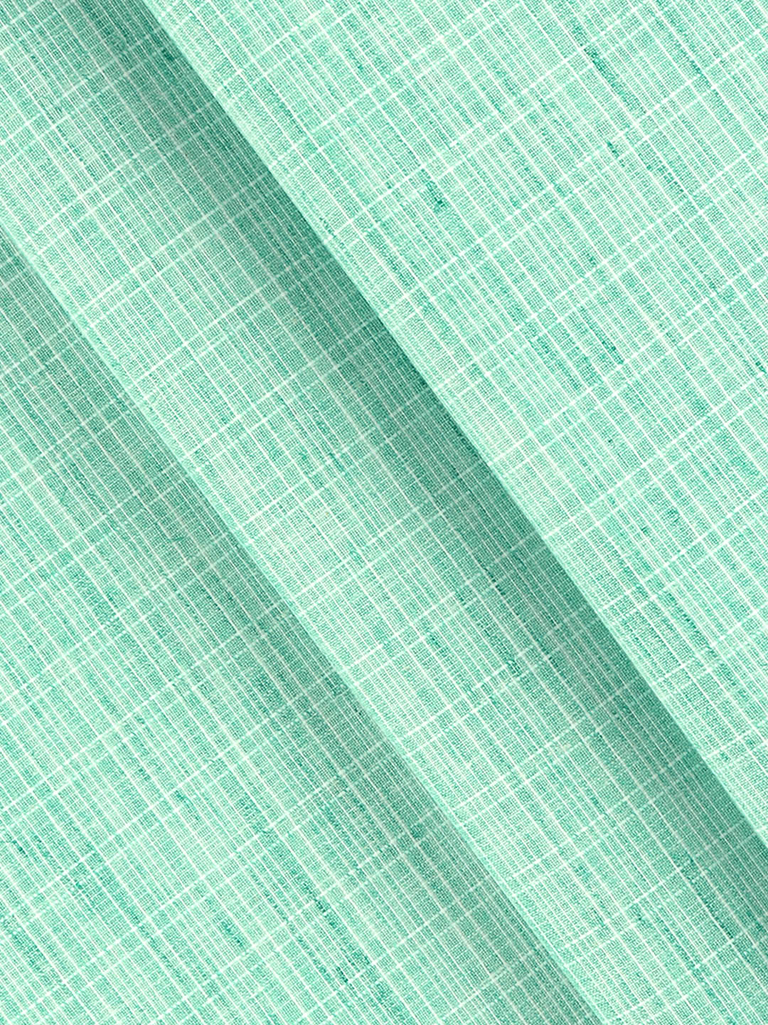 Men Cotton Rich Checked Green Shirt Fabric Galaxy Art