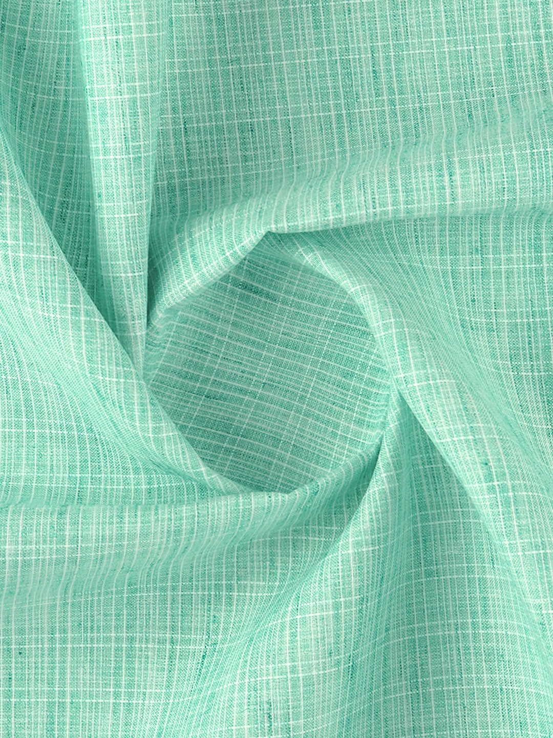 Men Cotton Rich Checked Green Shirt Fabric Galaxy Art