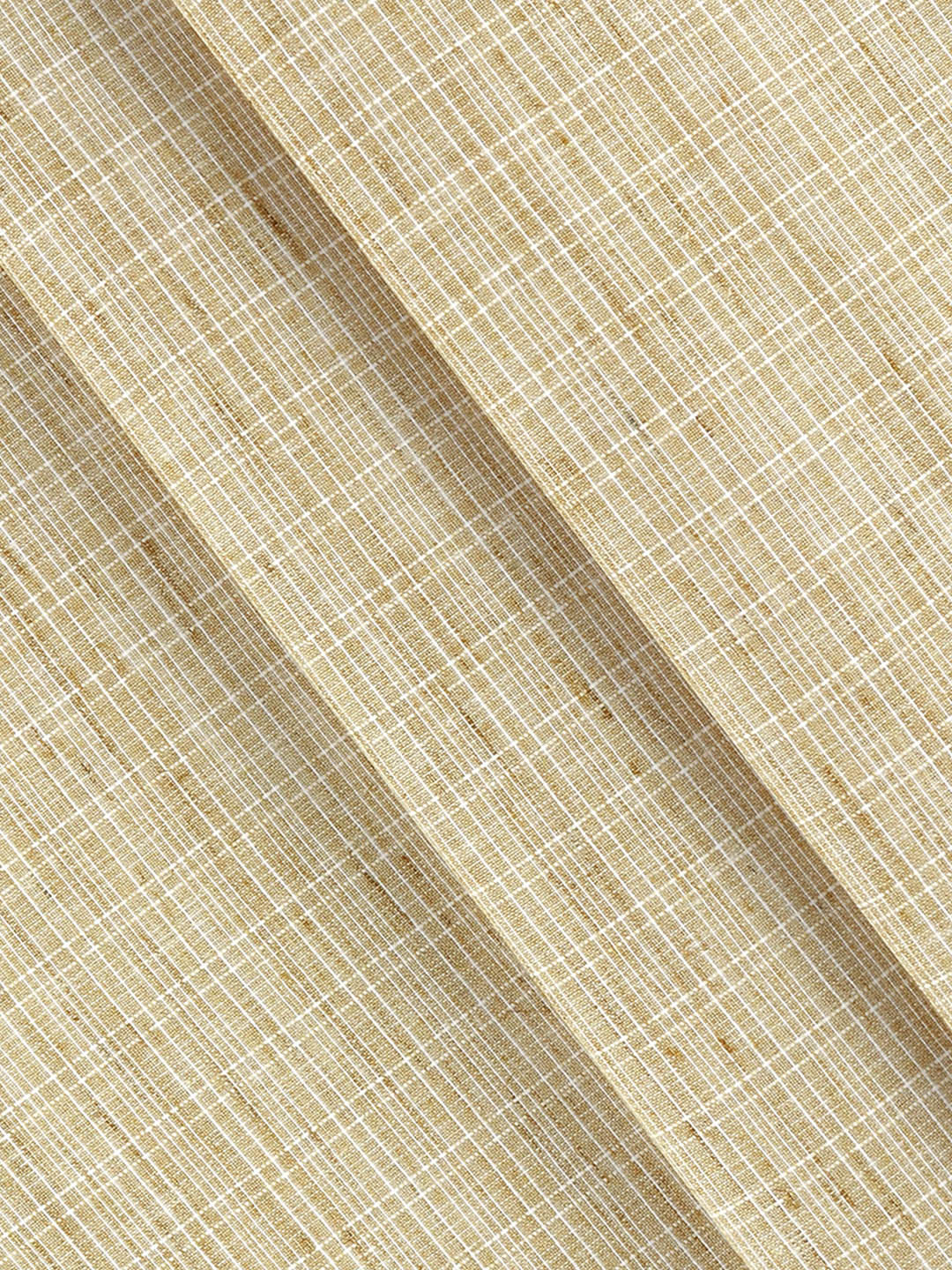 Men Cotton Rich Checked Shirt Fabric Light Yellow Galaxy Art