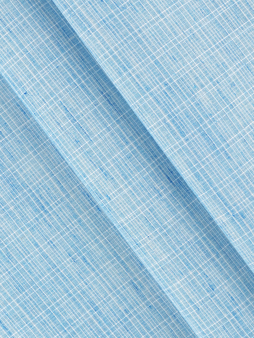 Men Cotton Rich Checked Shirt Fabric Blue Galaxy Art