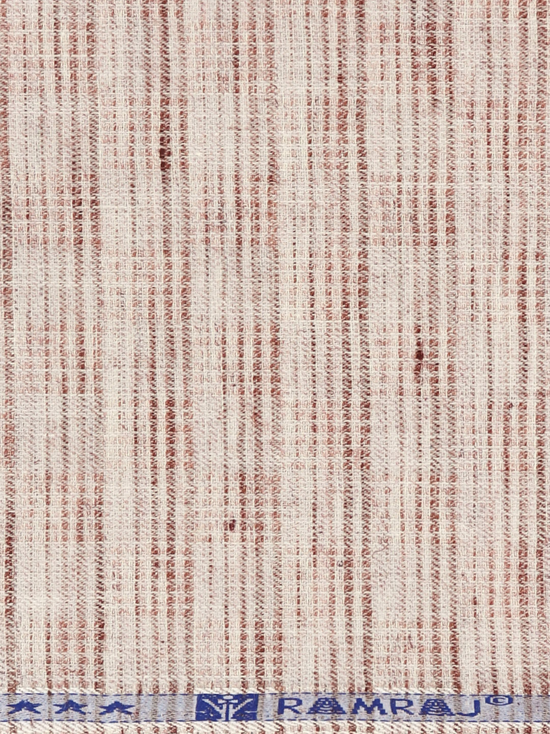 Cotton Blend Self Design Fabric Brown High Style