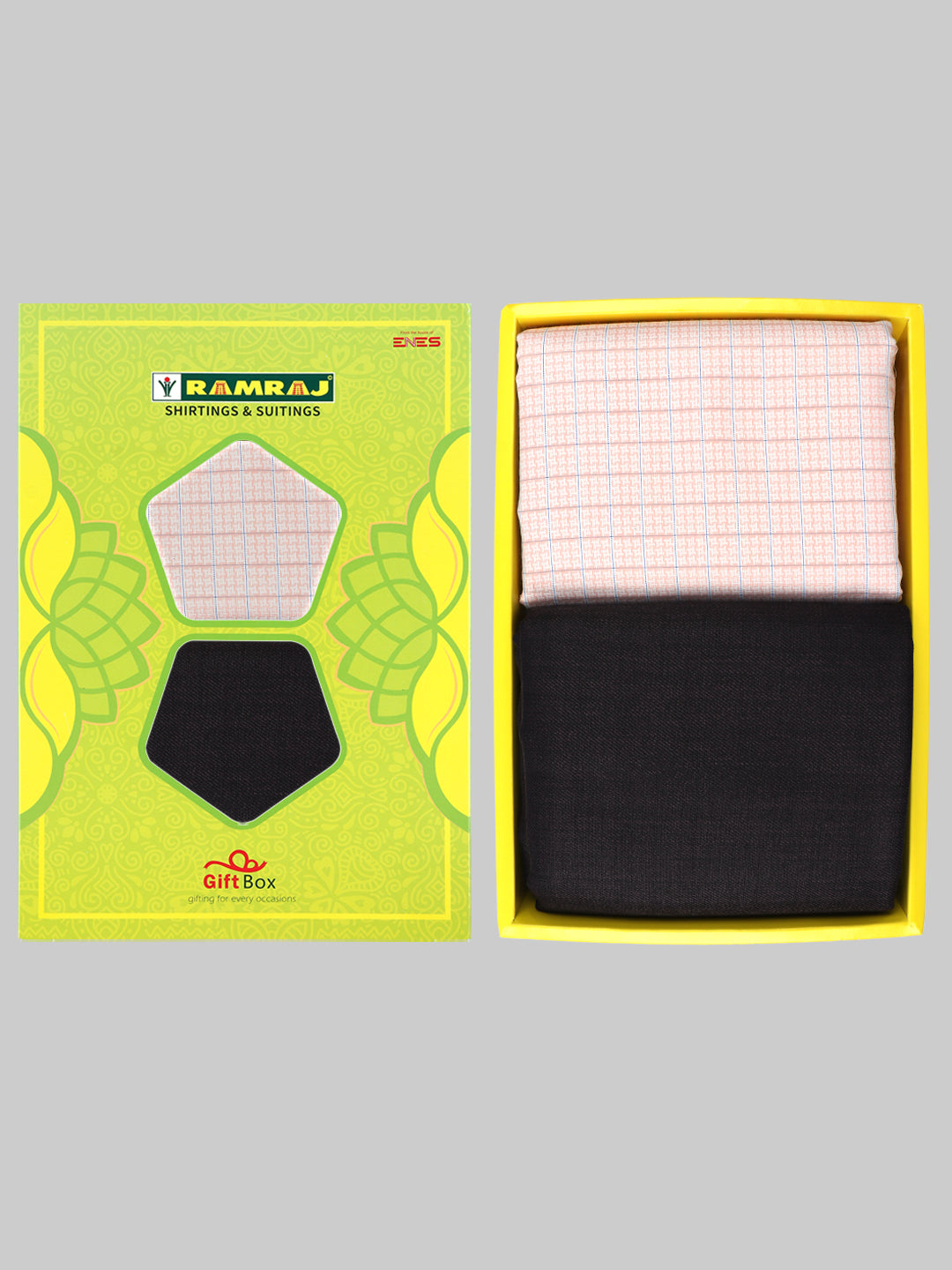 Men Cotton Checked Shirting & Suiting Gift Box SS184