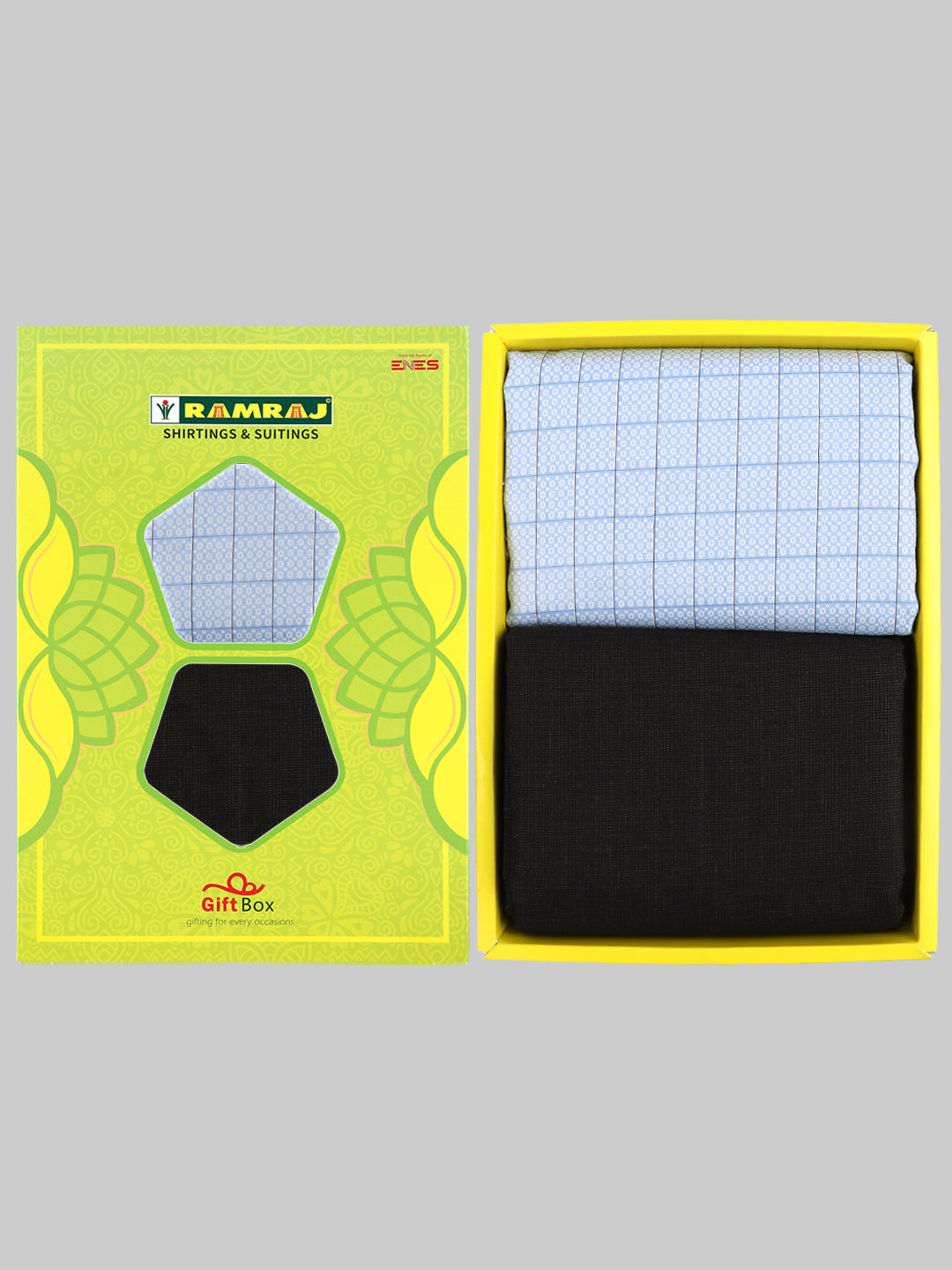 Men Cotton Checked Shirting & Suiting Gift Box SS205