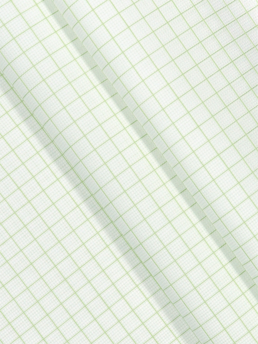 Men Giza Cotton Blend Checked Green Shirt Fabric Jackpot