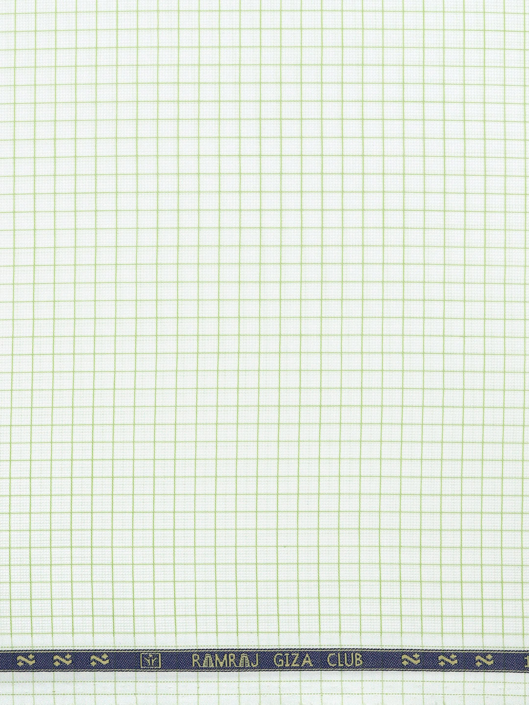 Men Giza Cotton Blend Checked Green Shirt Fabric Jackpot