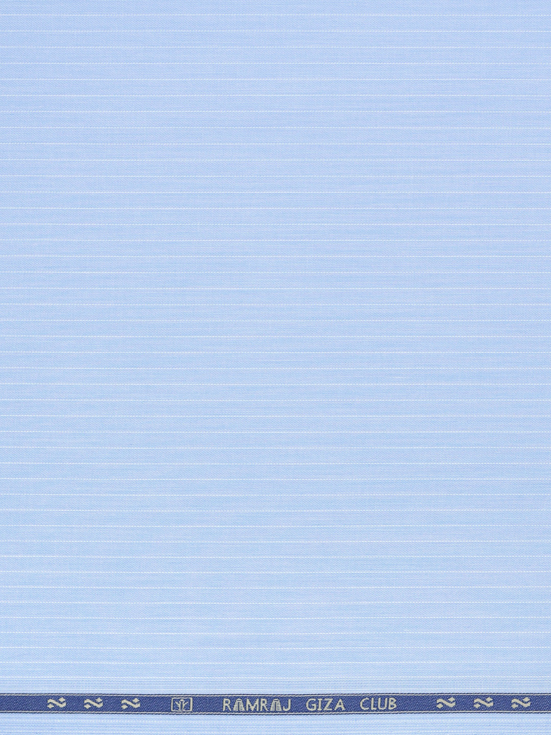 Men Giza Cotton Blend Striped Blue Shirt Fabric Jackpot