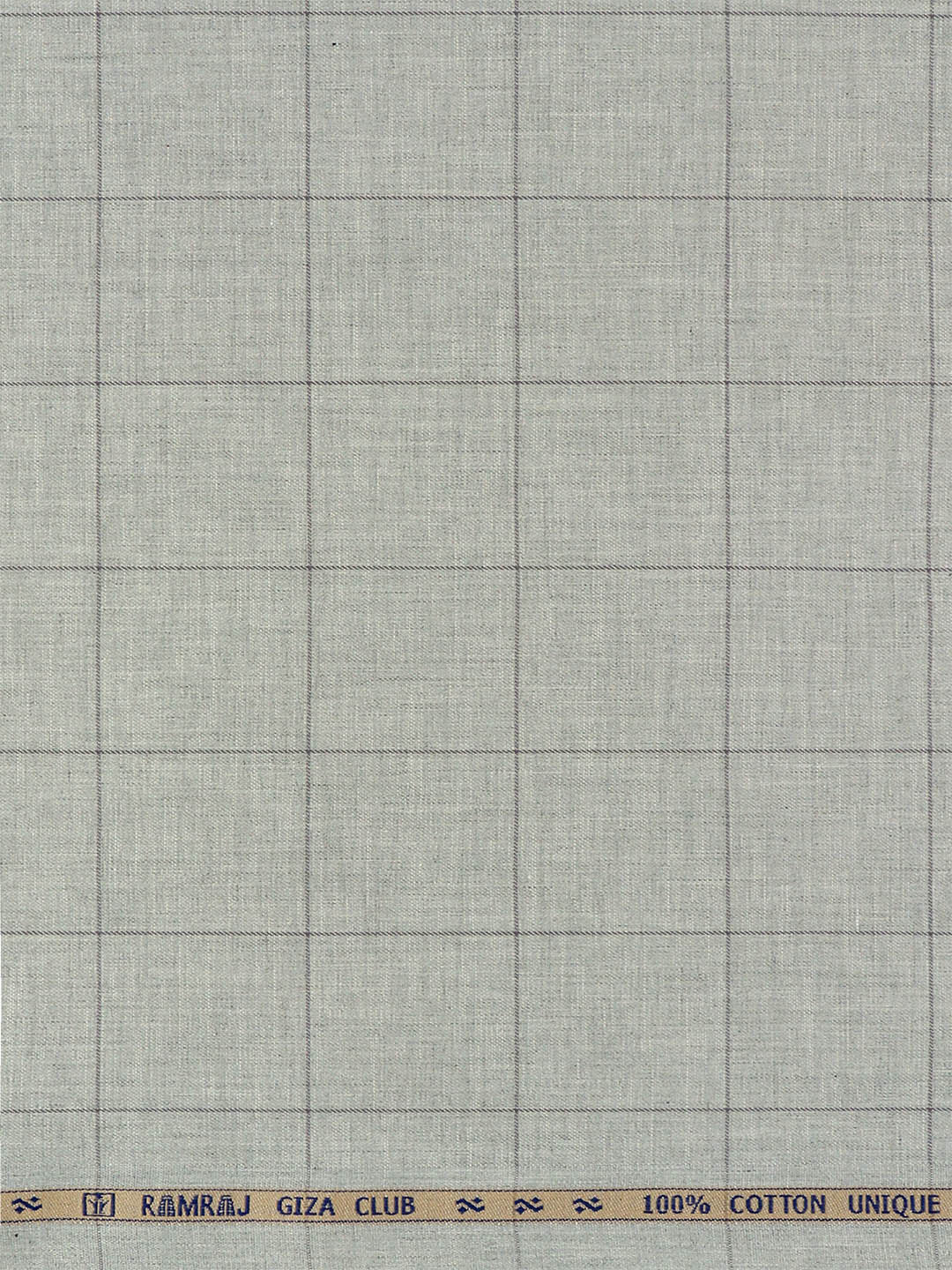 Men 100%Cotton Grey Checked Shirt Fabric Grand Unique