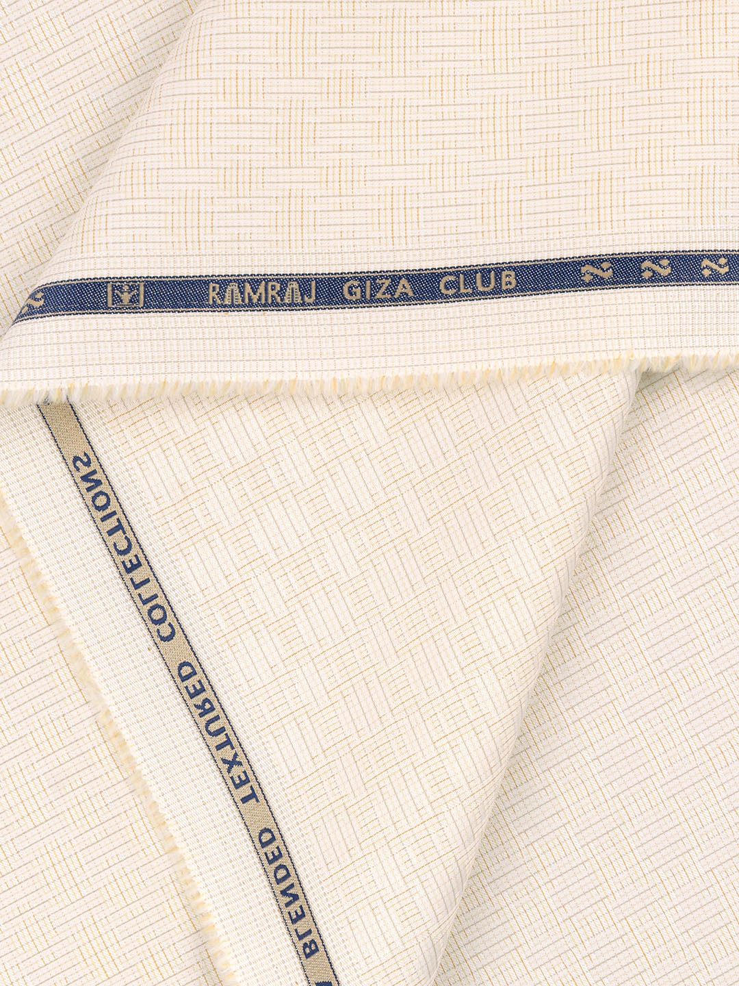 100% Giza Cotton Self Design Sandal Shirt Fabric Casino Grand