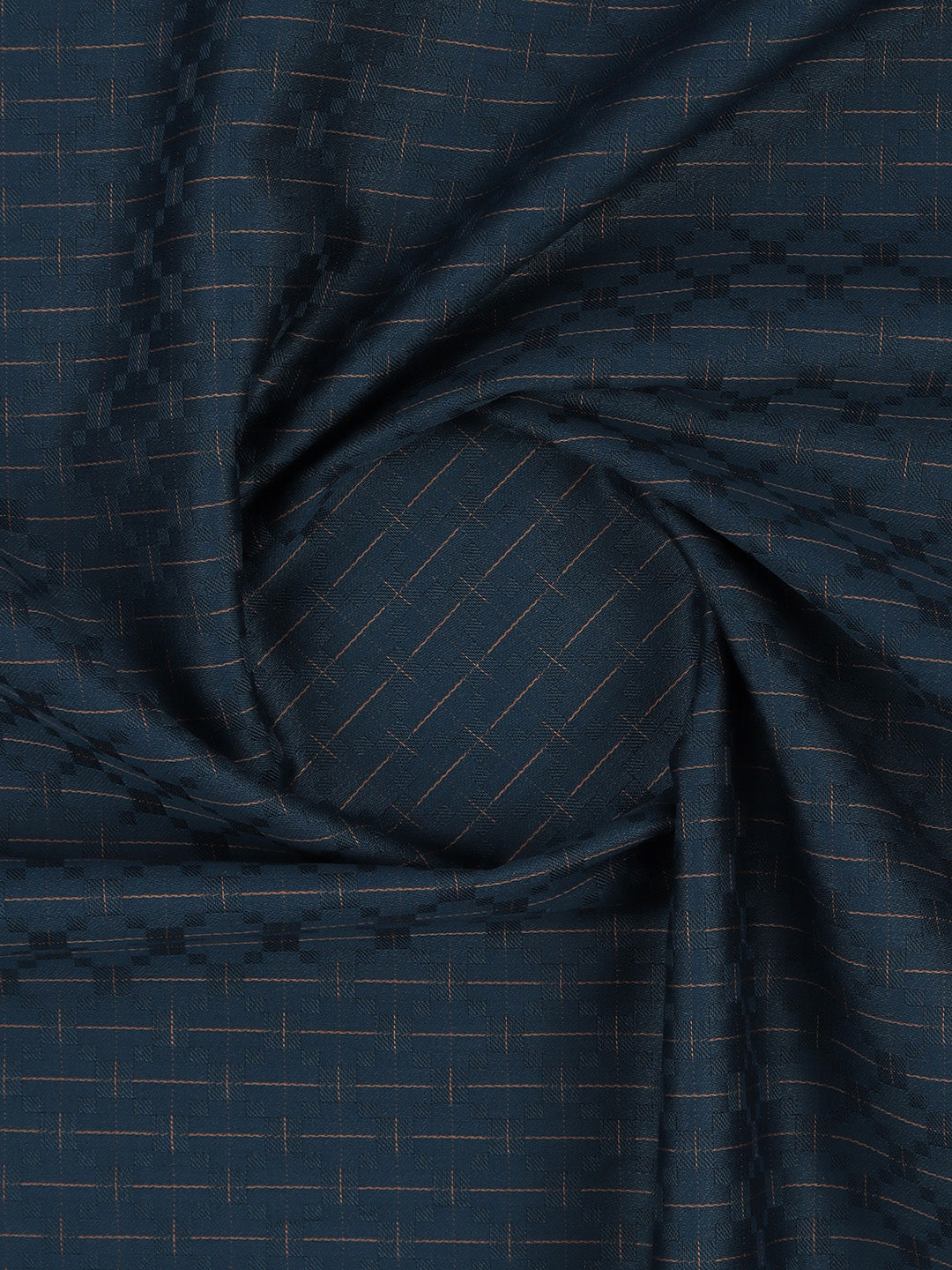 Men 100% Giza Cotton Self Design Blue Shirt Fabric Casino Grand