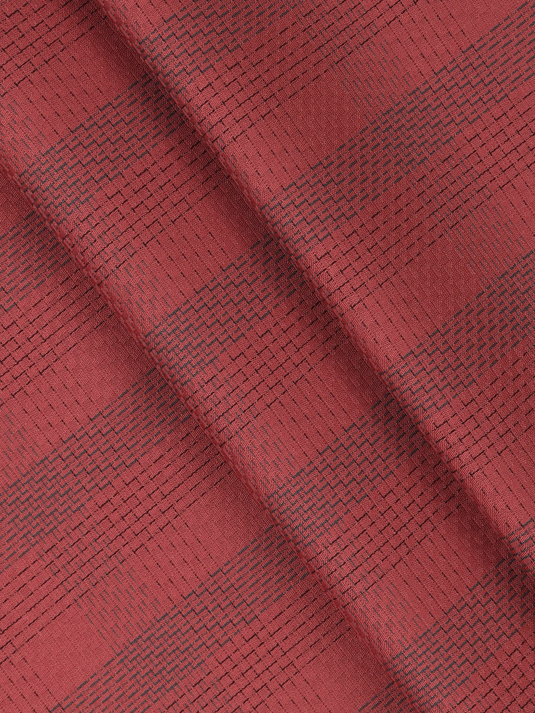 Men 100% Giza Cotton Self Design Red Shirt Fabric Casino Grand