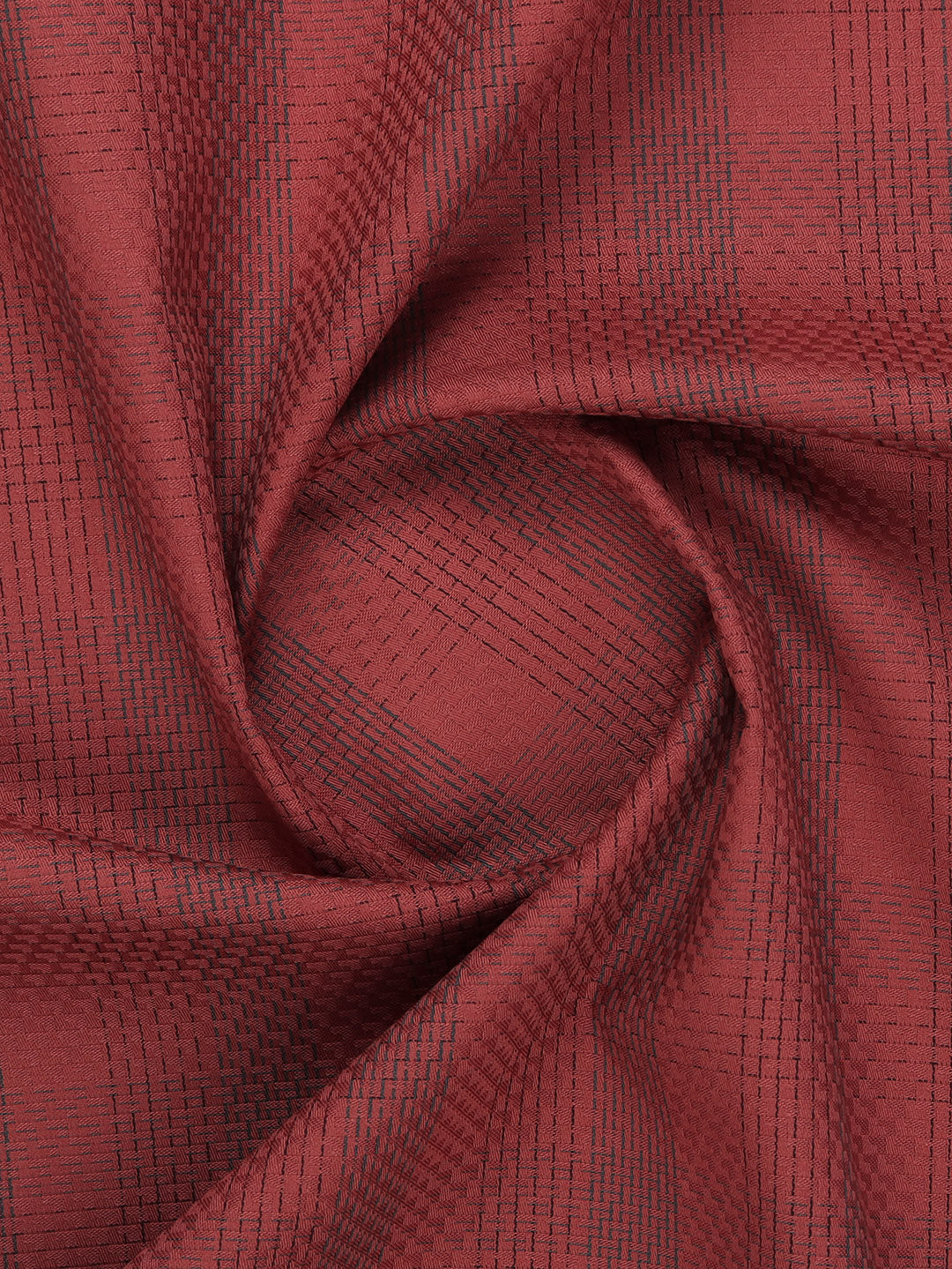 Men 100% Giza Cotton Self Design Red Shirt Fabric Casino Grand