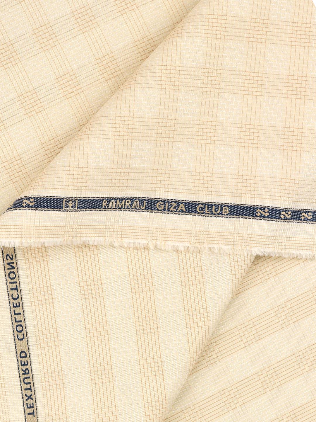 100% Giza Cotton Self Design Sandal Shirt Fabric Casino Grand