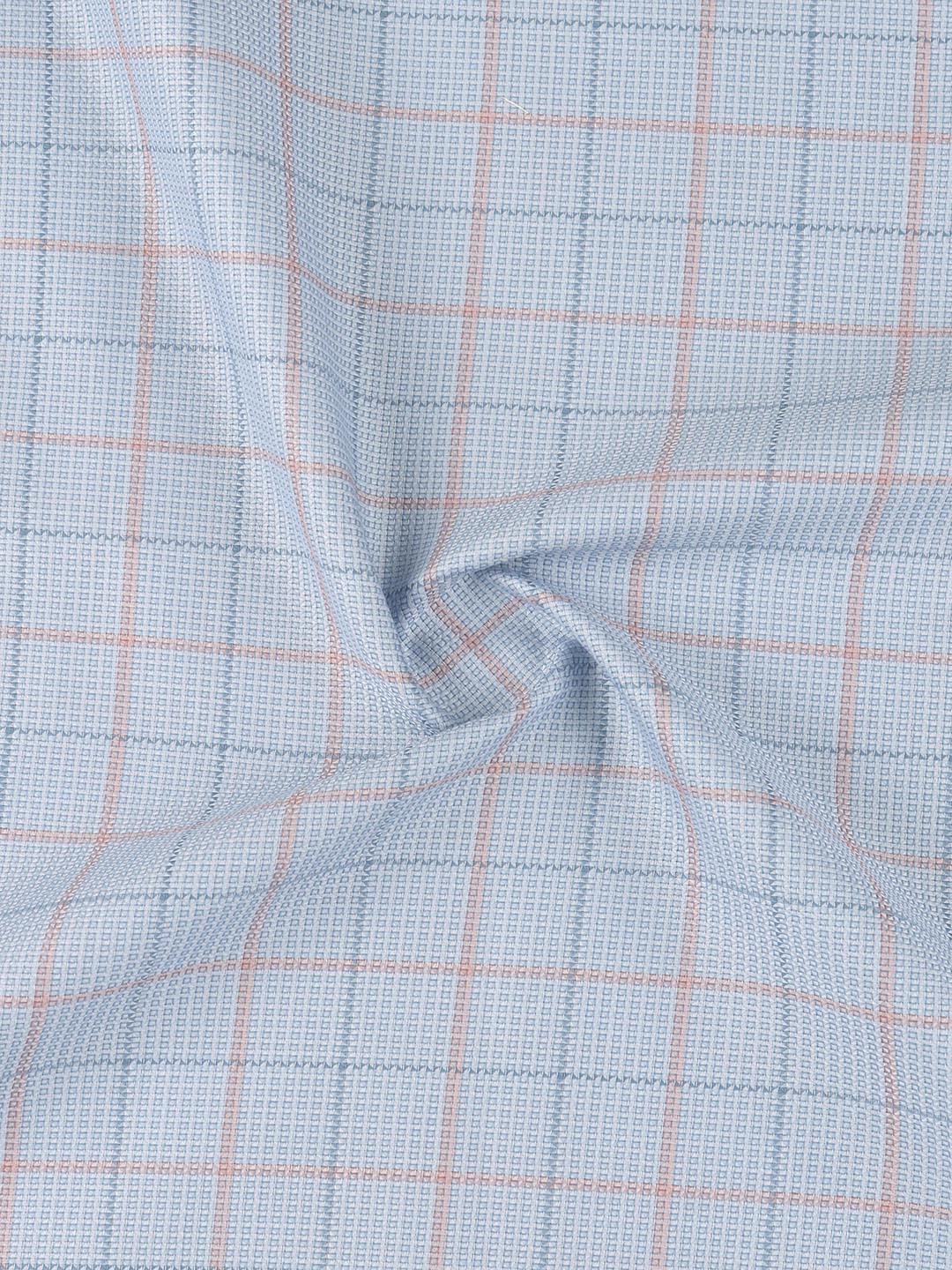 100% Giza Cotton Self Design Blue Shirt Fabric Casino Grand