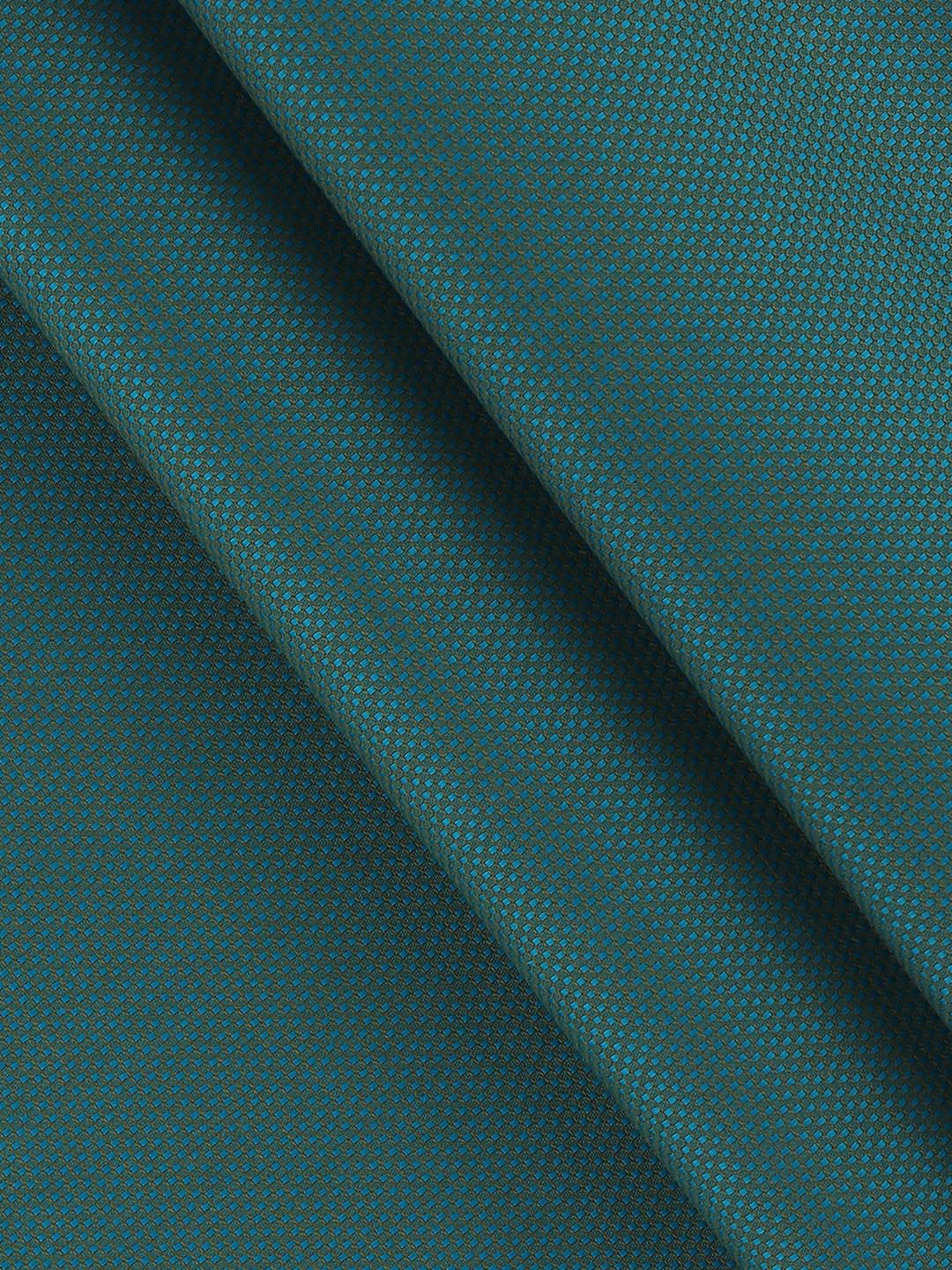 Men 100% Cotton Self Design Shirt Fabric Green Grand Iconic