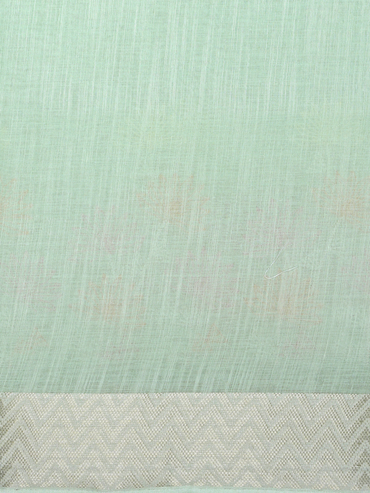 Women Semi Linen Pista green Embroidered Saree SL283