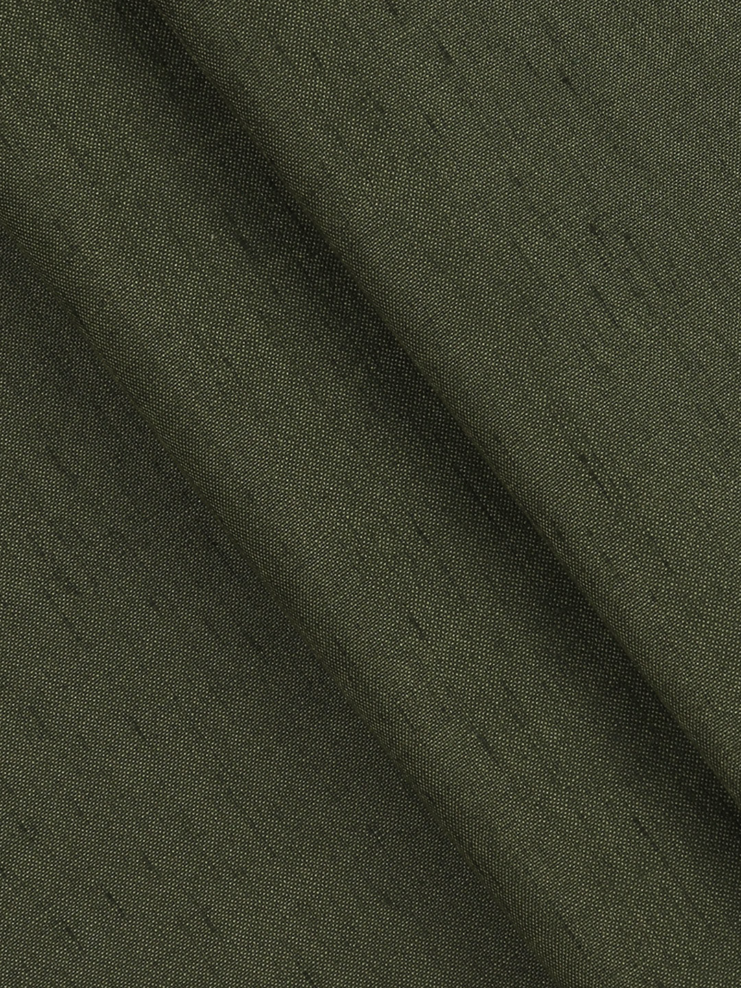 Men Cotton Rich Dark Green Plain Shirt Fabric Infinity