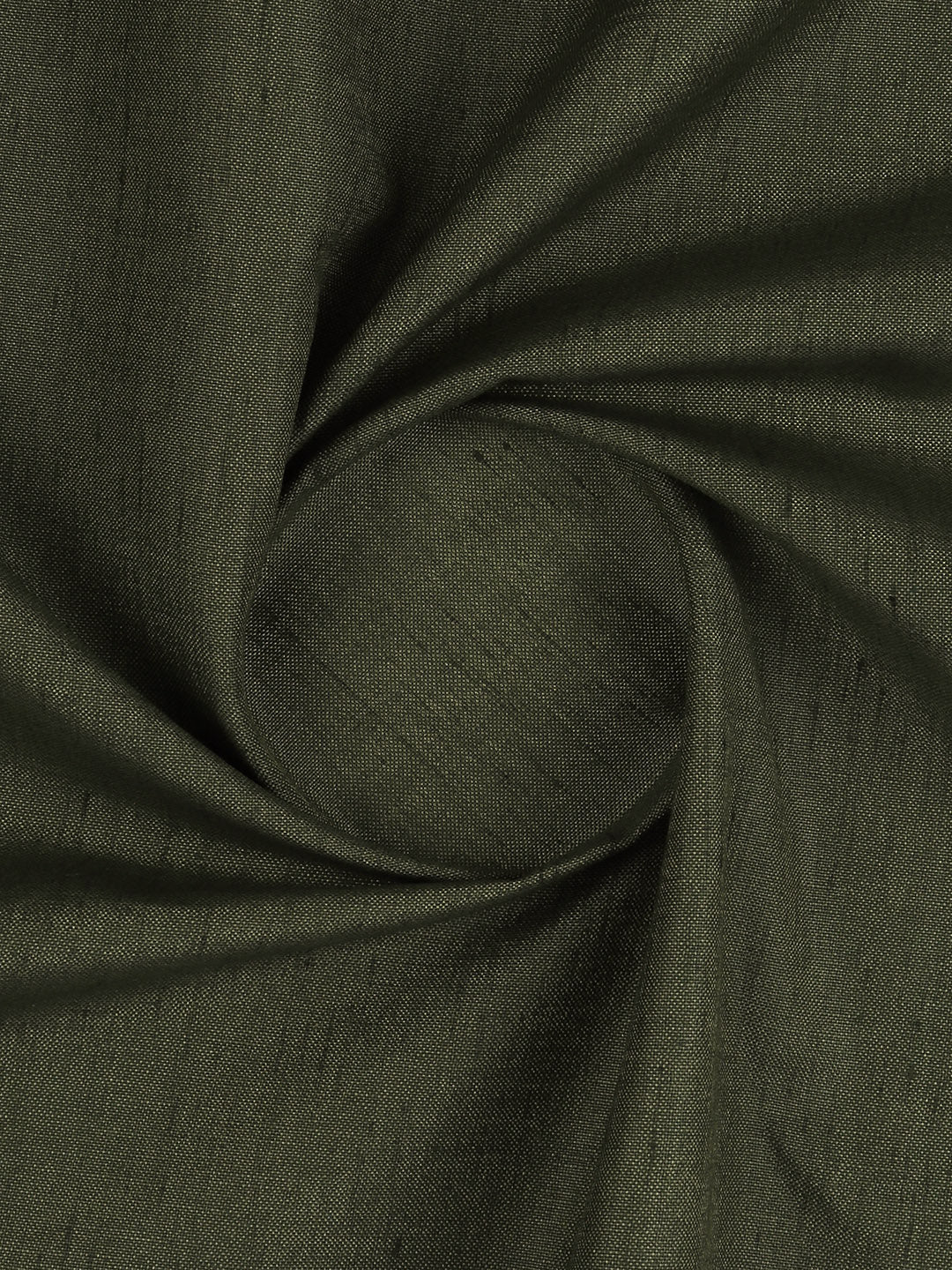 Men Cotton Rich Dark Green Plain Shirt Fabric Infinity