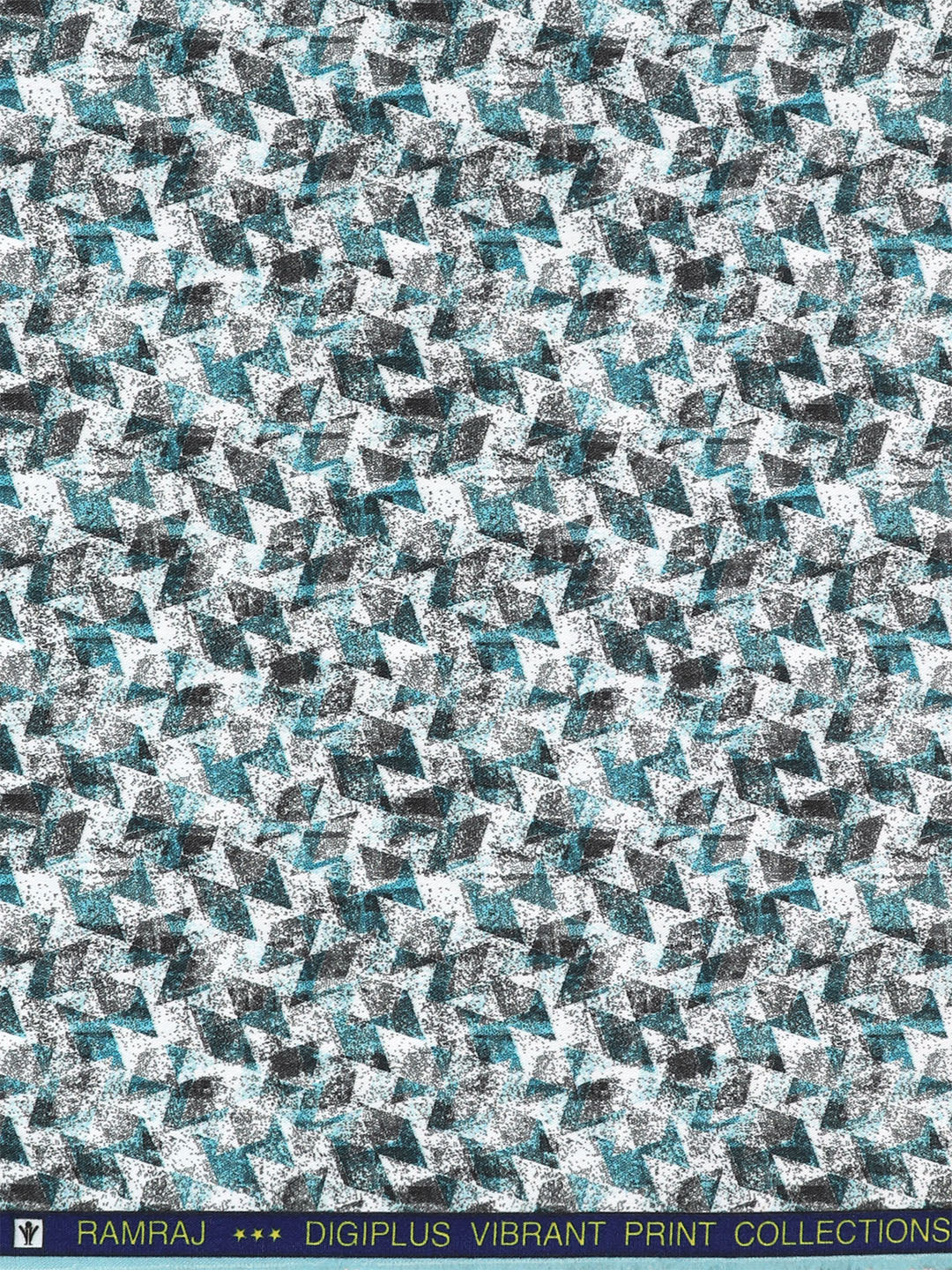 Men Cotton Rich Blue Printed Shirt Fabric Oslo Print