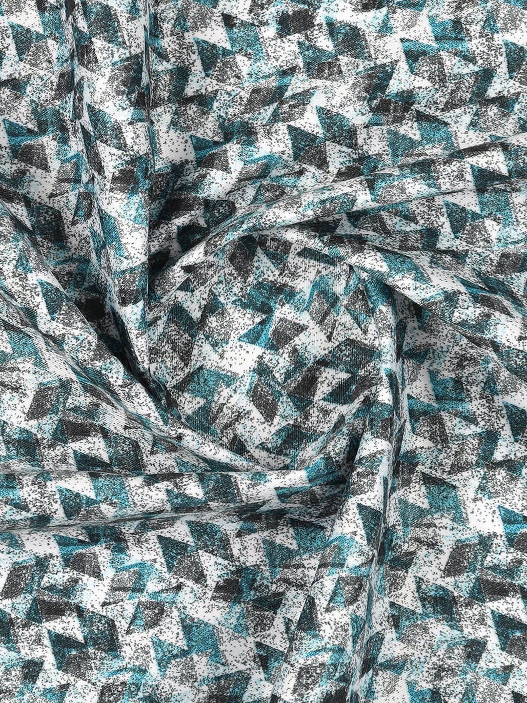 Men Cotton Rich Blue Printed Shirt Fabric Oslo Print