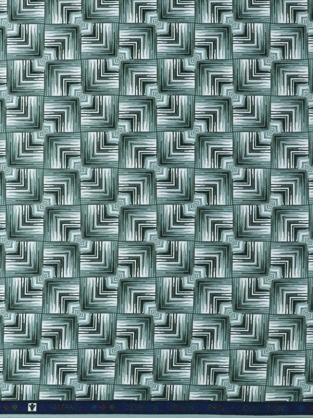 Men Cotton Rich Printed Shirt Fabric Green Oslo Print