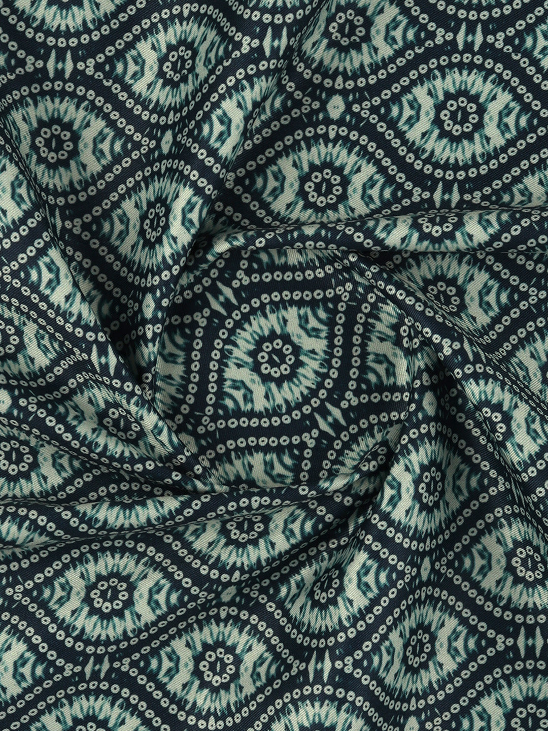 Men Cotton Rich Dark Blue Printed Shirt Fabric Oslo Print