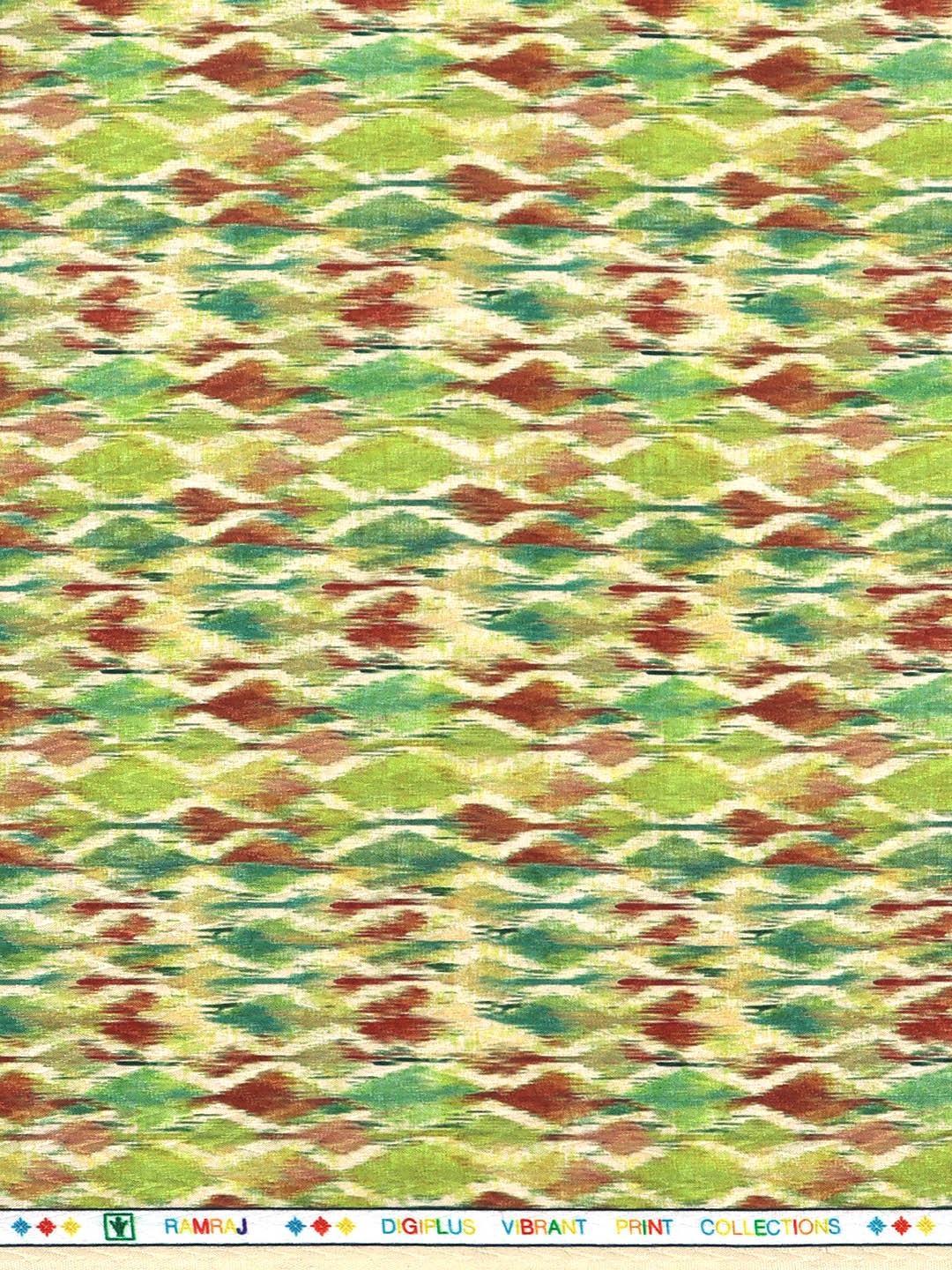 Men Cotton Rich Printed Shirt Fabric Green Oslo Print