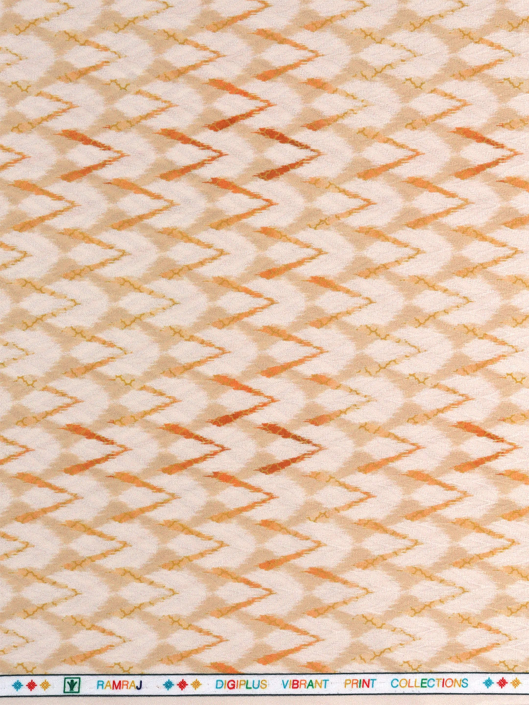 Men Cotton Rich Printed Shirt Fabric Orangy Yellow Oslo Print