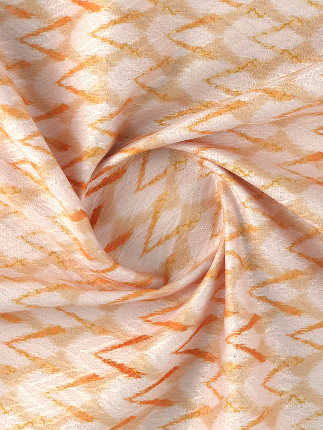 Men Cotton Rich Printed Shirt Fabric Orangy Yellow Oslo Print