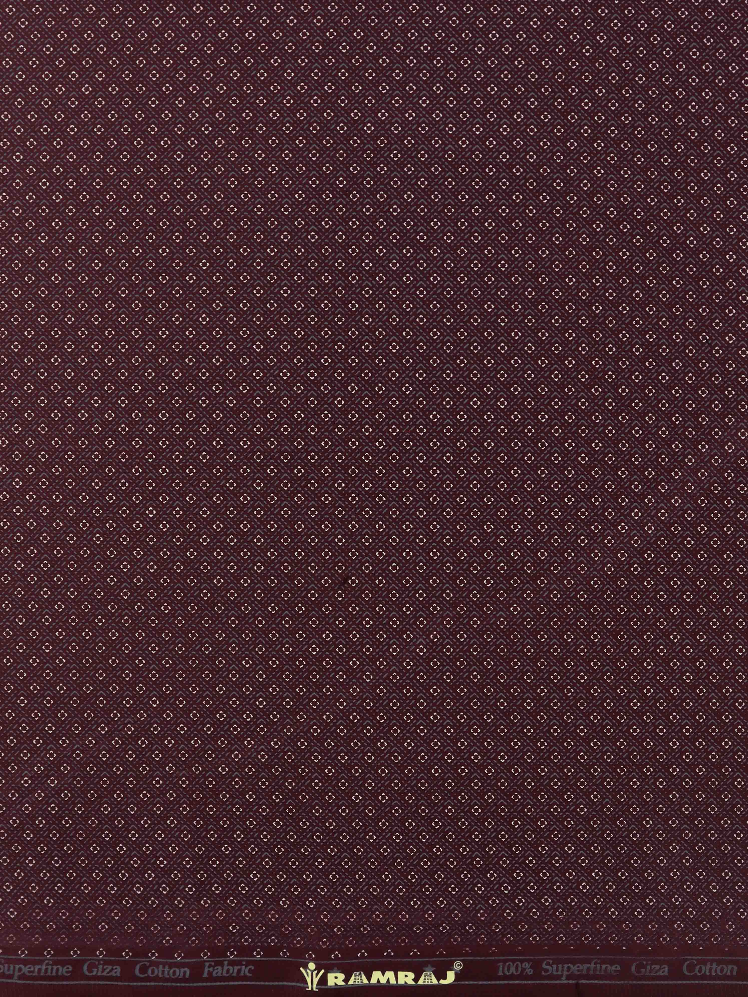 100% Superfine Giza Cotton Purple Printed Shirt Fabric OSLO