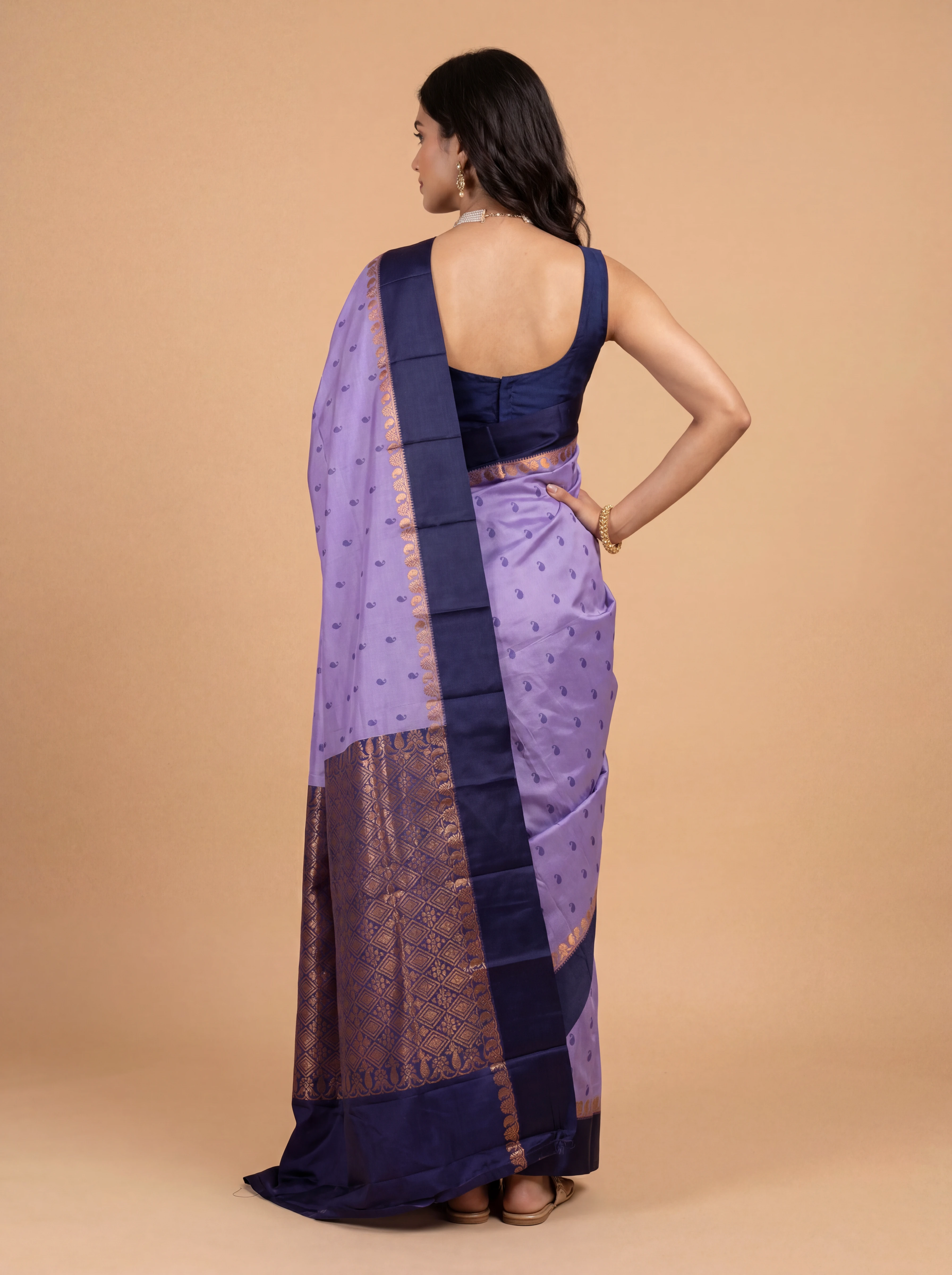 Women Art Silk Violet Saree ASS145