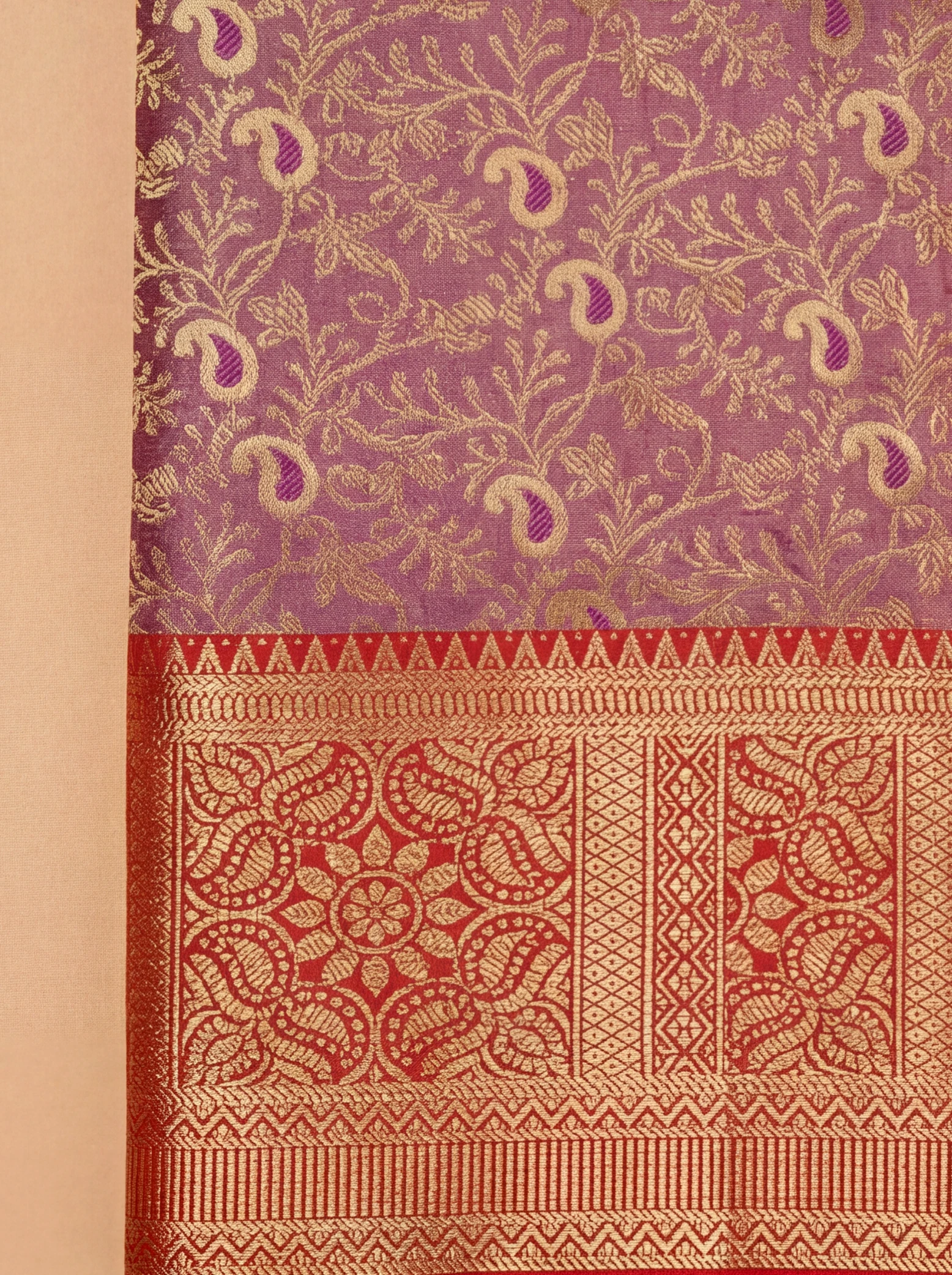 Women Art Silk Pink with Gold Saree ASS138