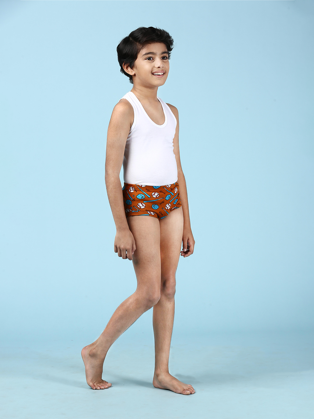 Boys Combed Cotton Assorted Colour Print Briefs (Pack of 5)