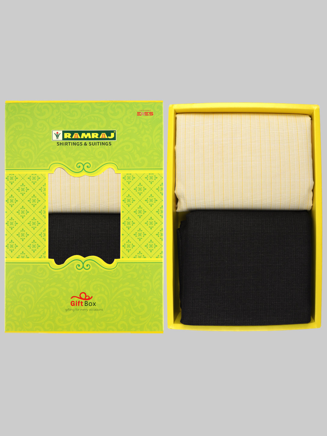 Men Cotton Striped Shirting & Suiting Gift Box SS190