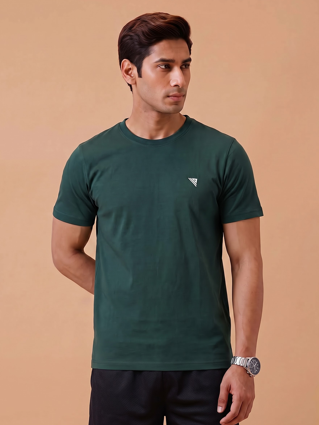100% Cotton Crew Neck Tee British Green