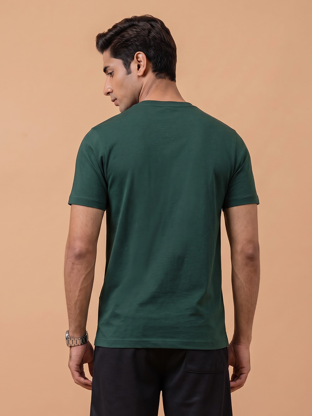 100% Cotton Crew Neck Tee British Green