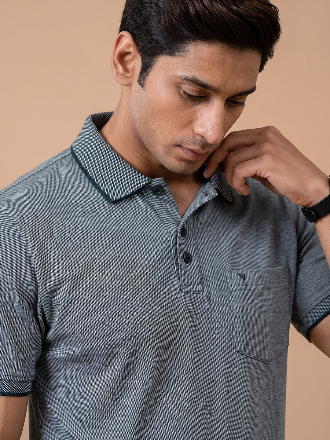 Cotton Rich Pique Polo T-Shirt Eather Green