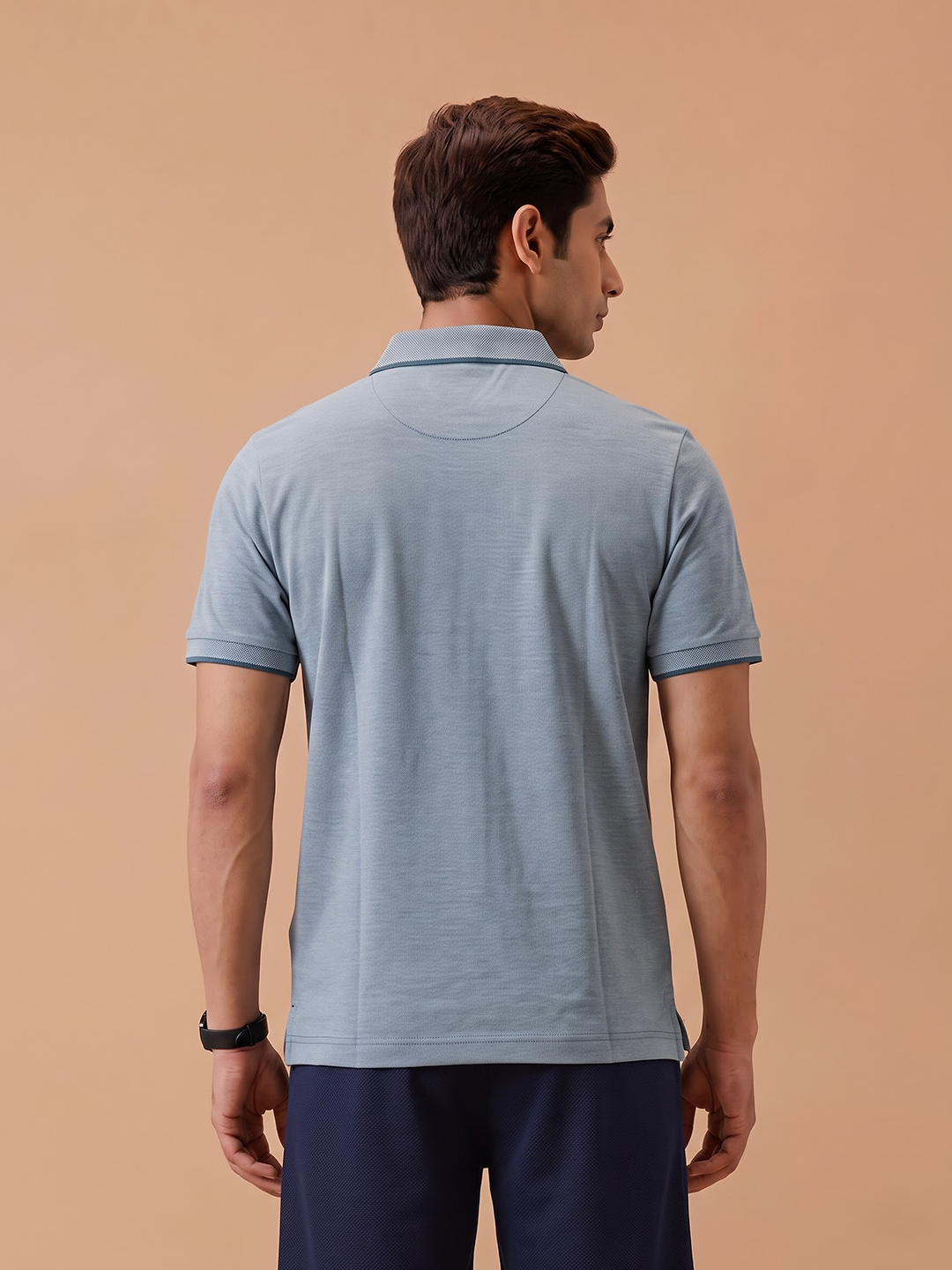 Cotton Rich Pique Polo T-Shirt Teal Blue