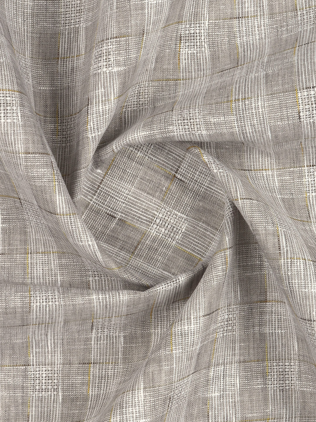 Men Cotton Rich Self Design Shirt Fabric Grey High Style