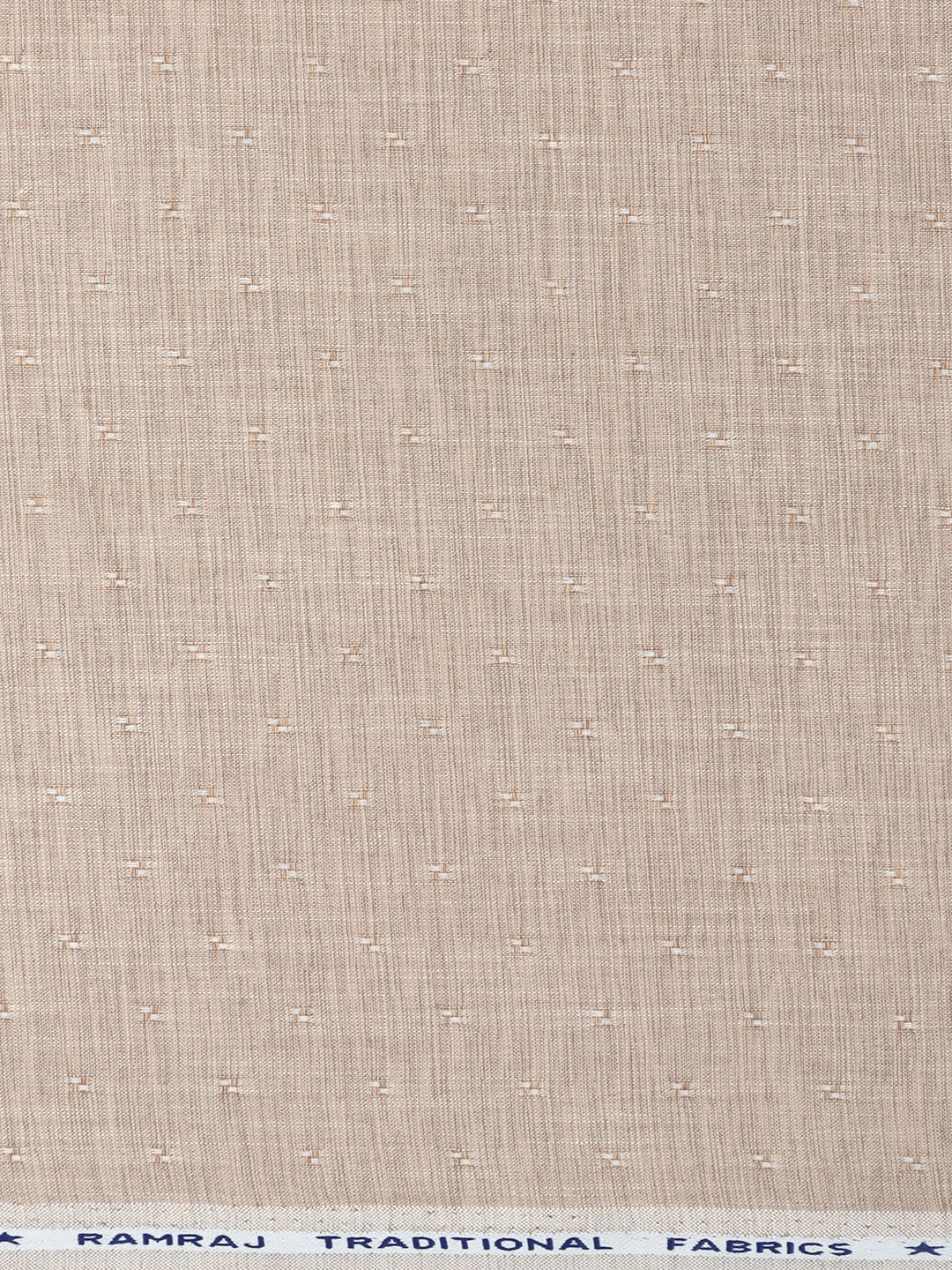 Men Cotton Rich Self Design Shirt Fabric Light Brown Galaxy Art