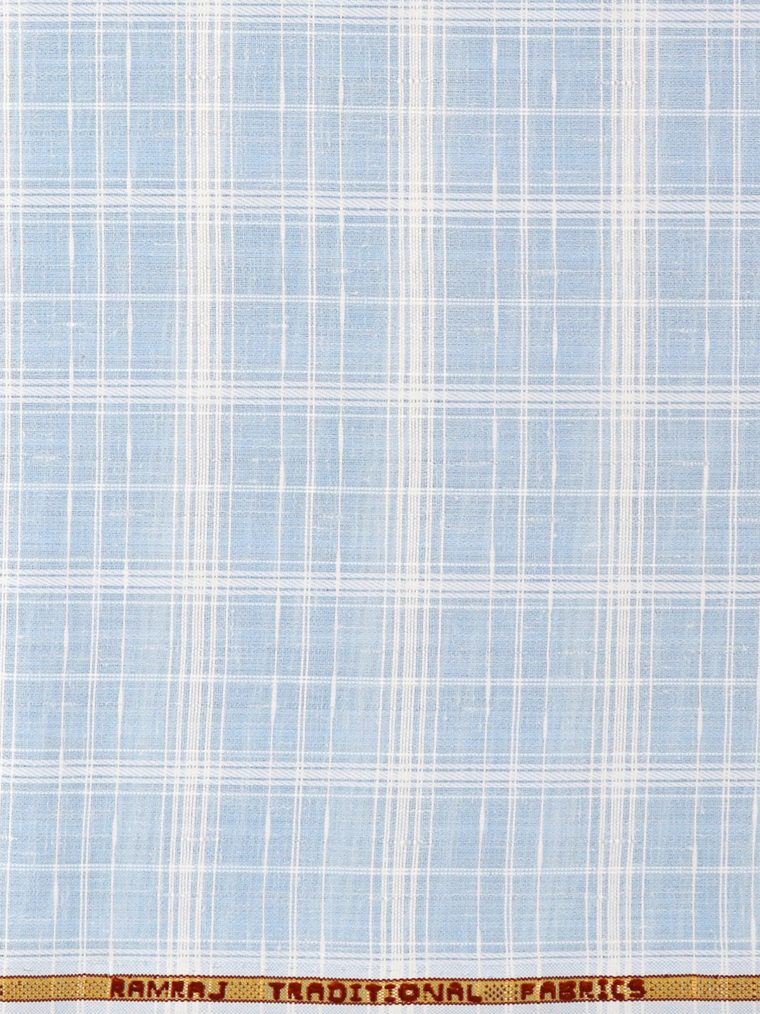 Men Cotton Rich Checked Blue Shirt Fabric High Style