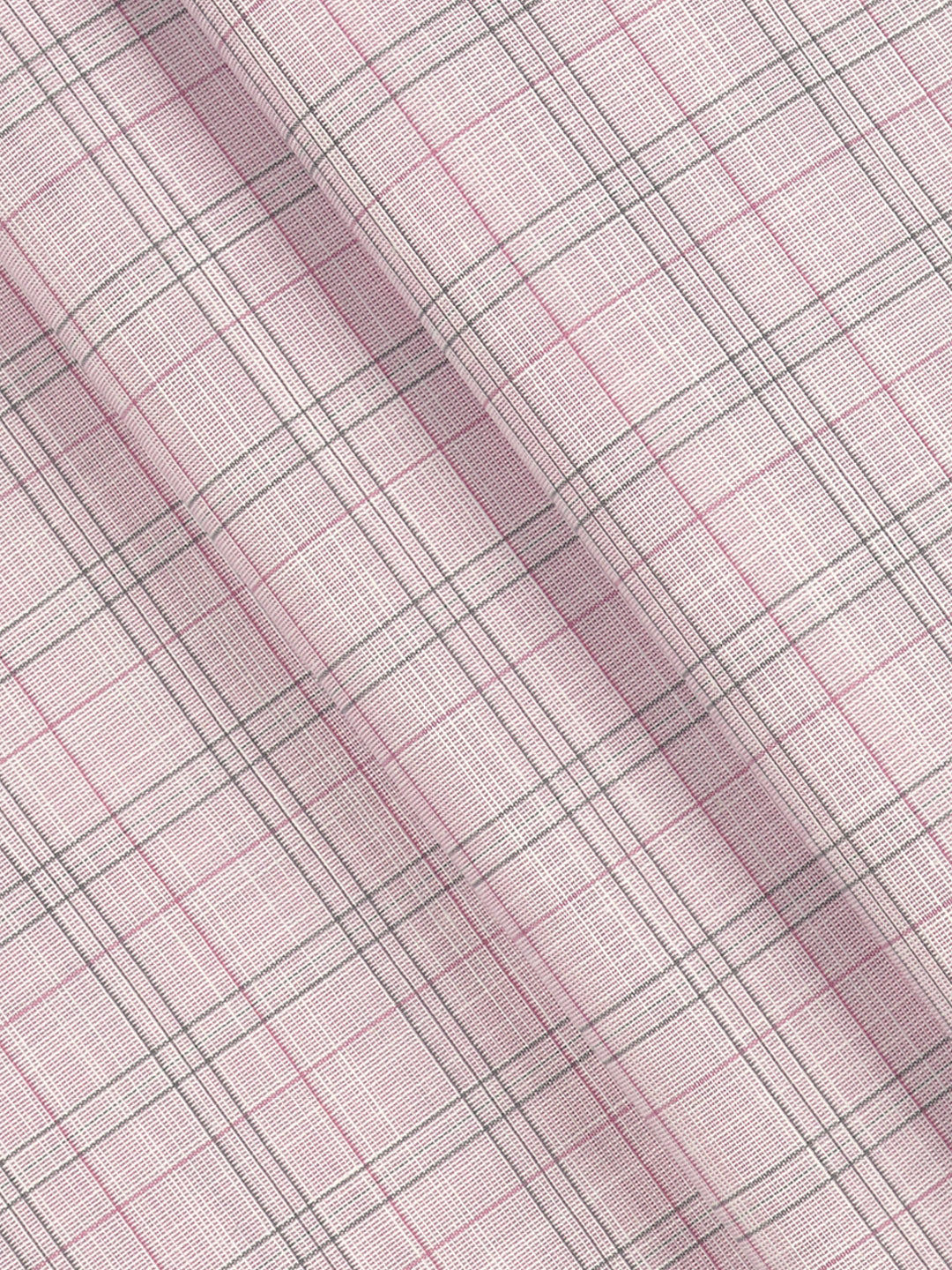 Men Cotton Blend Checked Shirt Fabric Pink Variety
