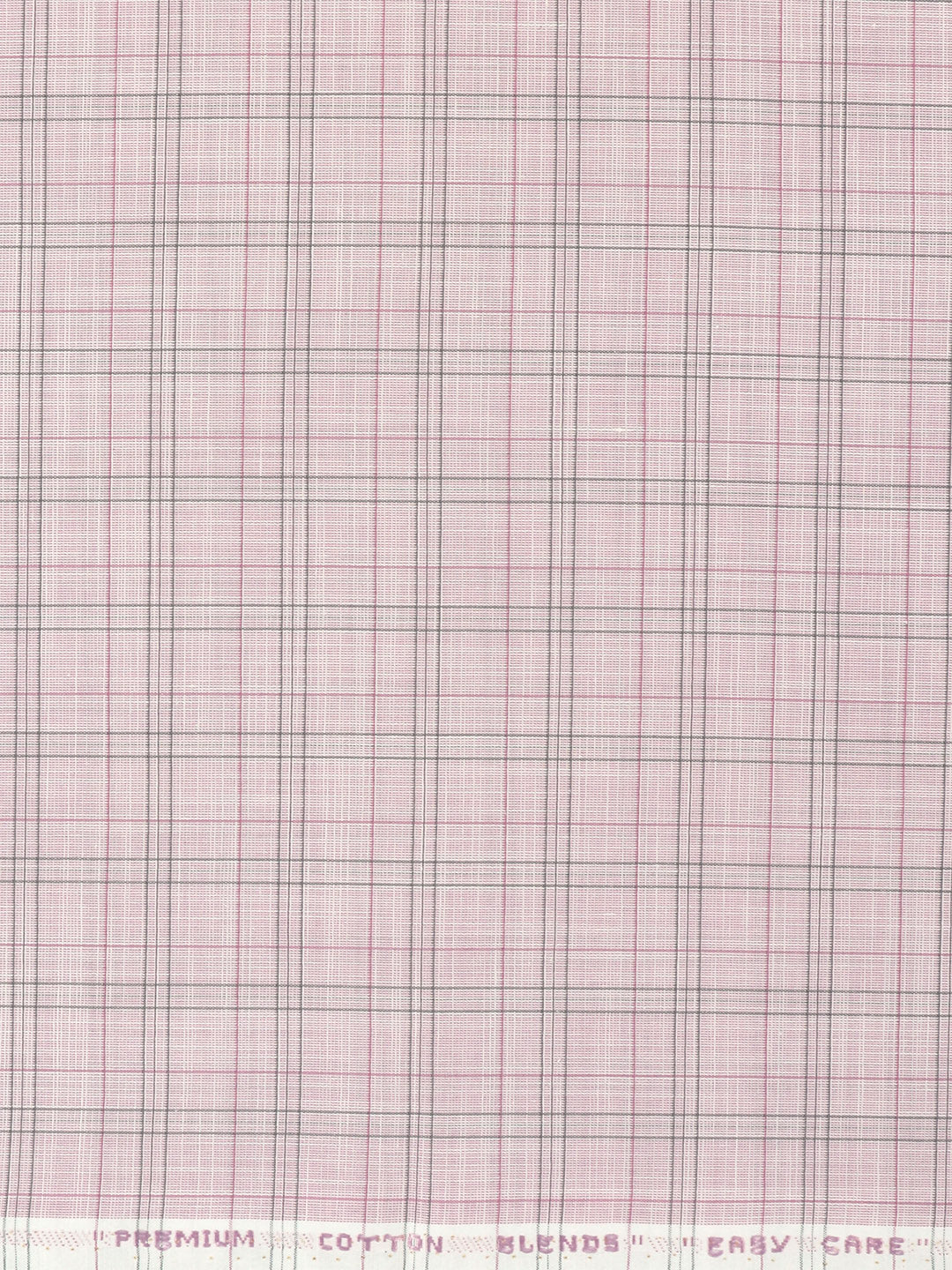 Men Cotton Blend Checked Shirt Fabric Pink Variety