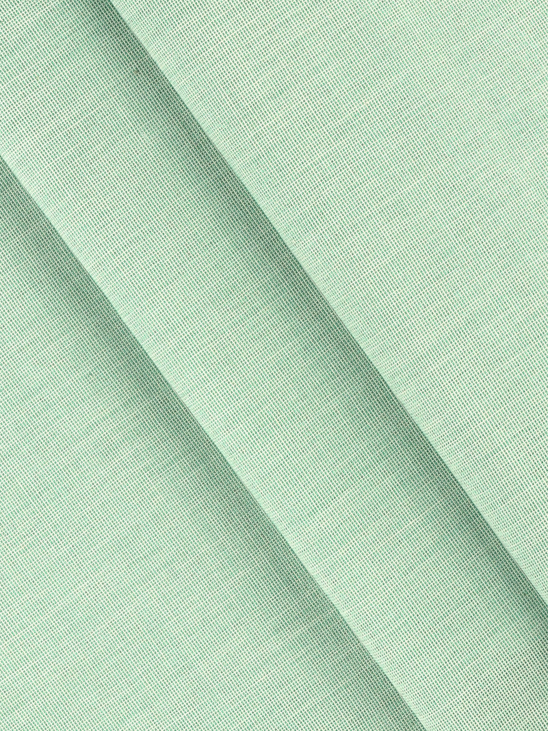 Tissue Green Plain Shirt Fabric Sankalpam
