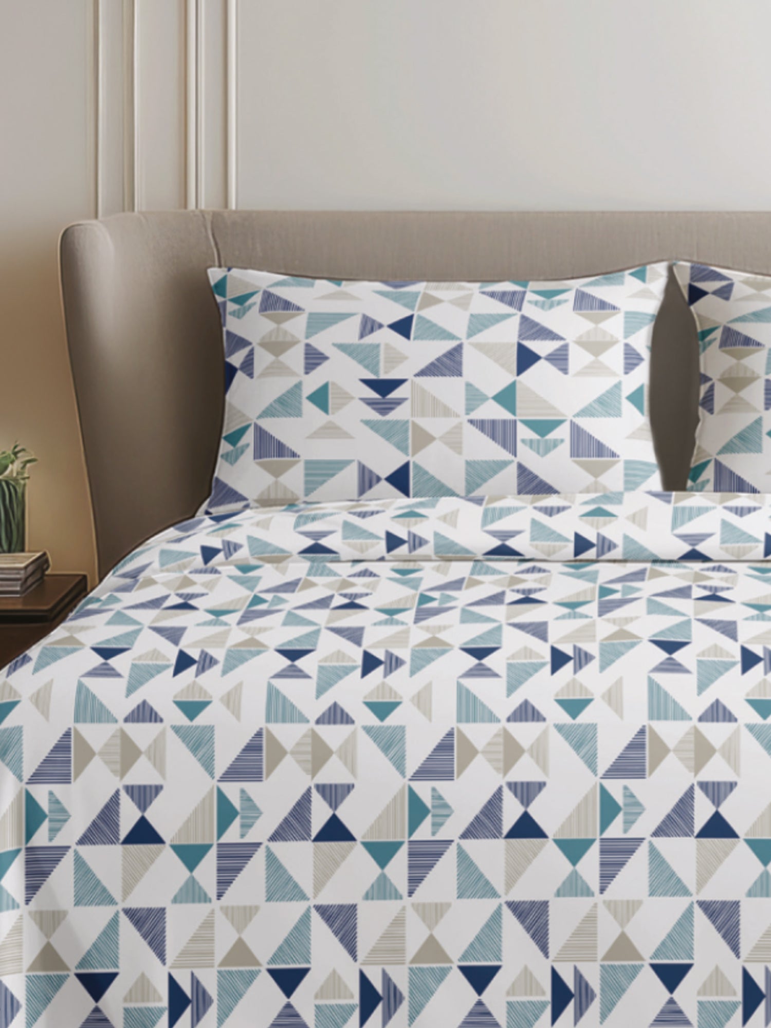 King Size Premium Cotton Bed Sheet & 2 Pillow Cover Set BTF01