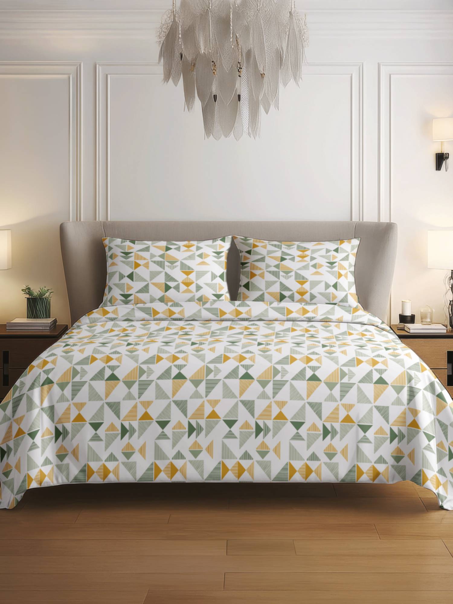 King Size Premium Cotton Bed Sheet & 2 Pillow Cover Set - BDS05