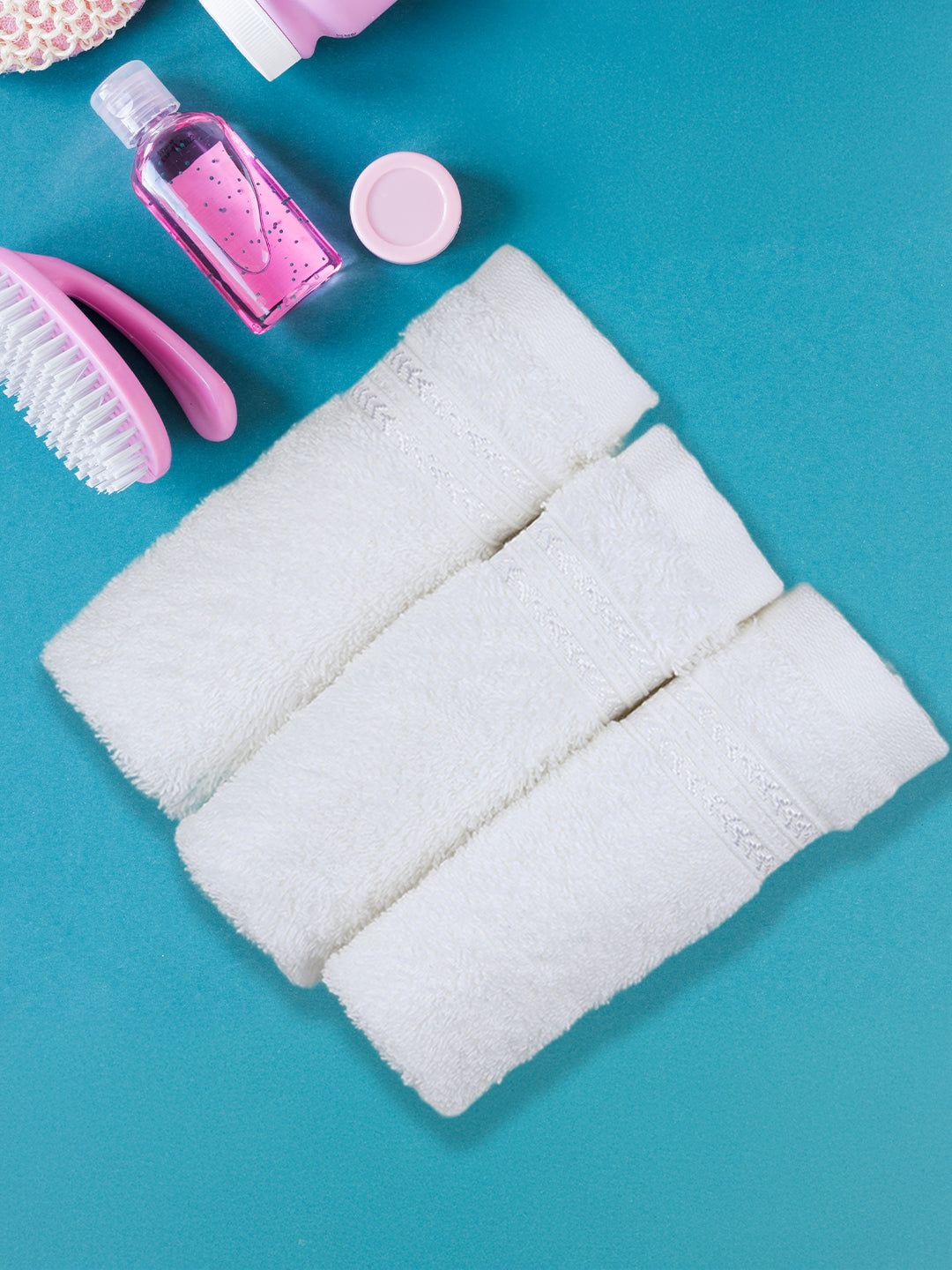 Cotton Bamboo Face Towel White (Pack of 4)