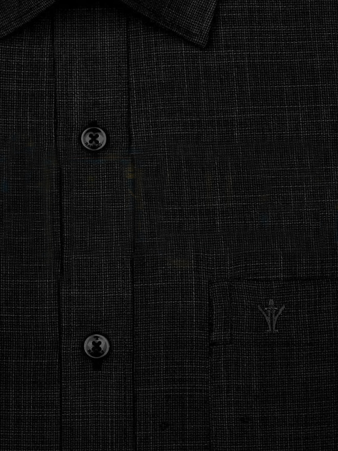 Men Cotton Blend Shirt Black MA8